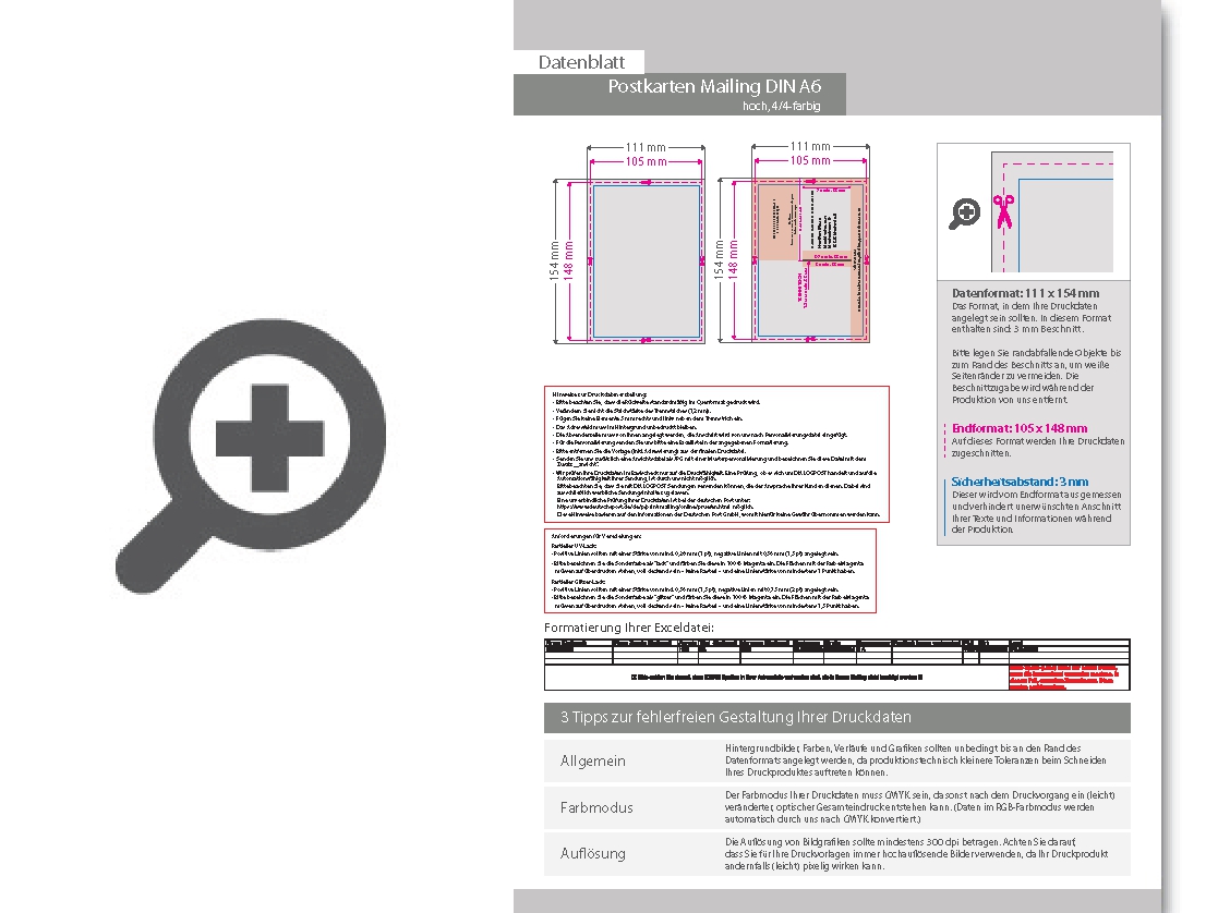 Product Bild postkarten-mailing_din_a6_(10_5_cm_x_14_8_cm)_mit_hochglanz-uv-lack