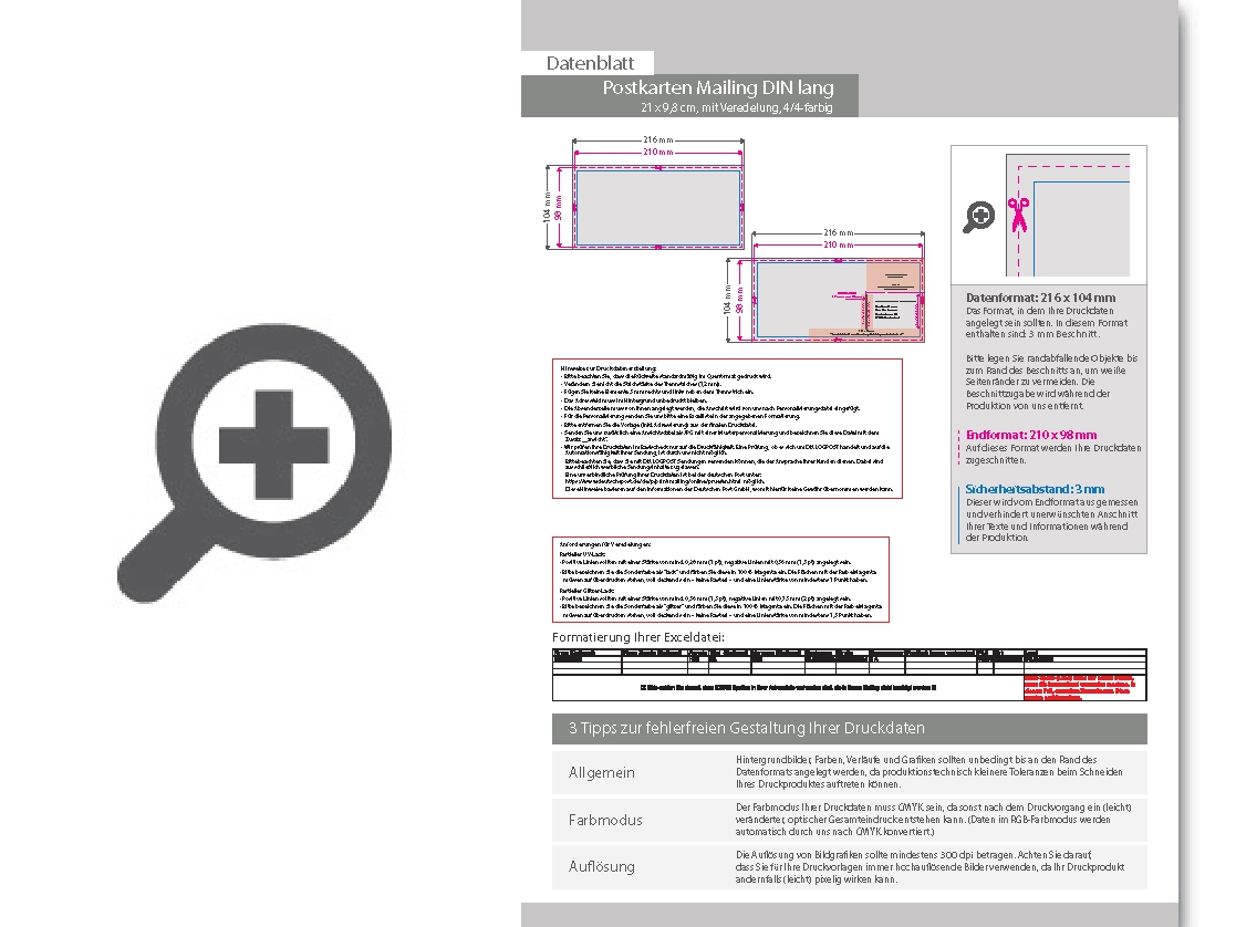 Product Bild postkarten-mailing_din_lang_quer_(21_0_cm_x_9_8_cm)_mit_hochglanz-uv-lack
