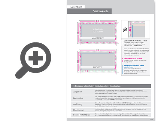 Product Bild visitenkarten_quer_5_5_farbig_90_x_50_mm___beidseitig_bedruckt_(cmyk_4-farbig_+_1_hks-sonderfarbe)